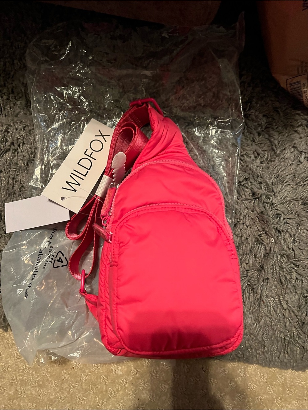 Wildfox Hot Pink Crossbody Sling Bag